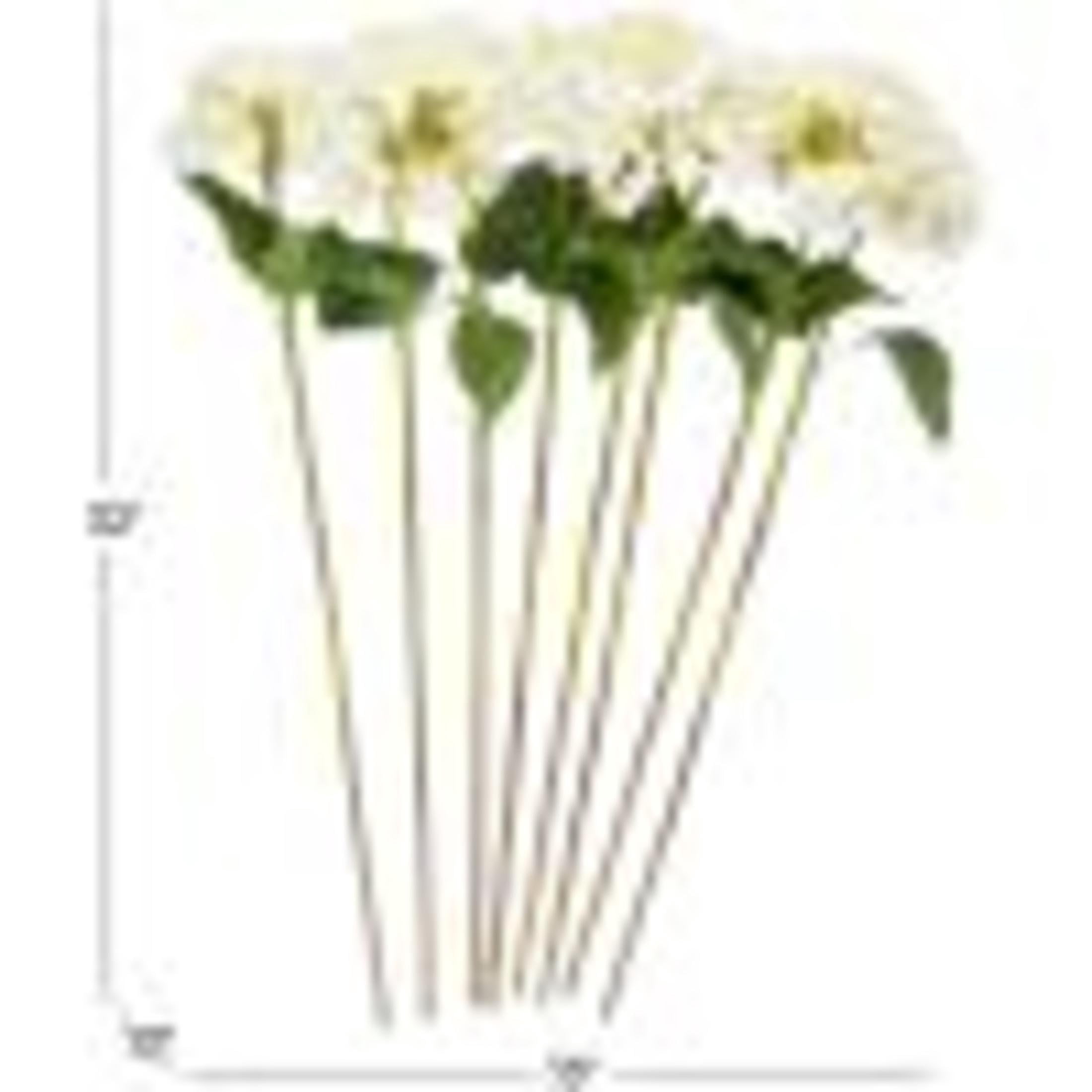 32" Plastic Floral Tall Hydrangea Artificial Flower Stem, by DecMode (8 Count)