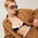 thumbnail image 3 of Miu Miu Sunglasses MU 54YS Gold Light Purple Brown 5AK0/6I Women Logo AUTHENTIC, 3 of 6