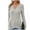 Gray, variant on Womenâs Trendy V-Neck Chic Groove Ribbed Pullover Solid Colored Long Sleeve Casual Loose Warm Fitting Blouses Shirts Top,Sizes S-2XL