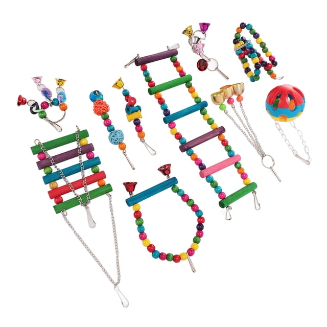 Parrots Swing Toys, Bird Toy Set Climbing Boredom Relief Colorful For Conure For Cockatiel