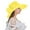 Yellow, variant on Women's Organza Sun Hat, Double Layer Folding Wedding Hat, Large Brim Floppy Beach Hat with Flower, Church Race Fascinator for Spring Summer and Fall-Black