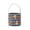 Black, variant on Floleo Reversible Halloween Candy Basket with Handle, Cute Ghost Skull Print Fabric Treat Bag, Reusable Party Decor Storage Bin for Snacks Gifts – 8.85in.