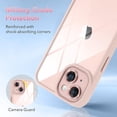 thumbnail image 5 of Clear for iPhone 14 Case [10FT  Grade Drop Tested] White Silicone Slim Clear Hard Back Frame with Glitter Camera Lens Case for iPhone 14 Phone Case, Pink (6.1"), 5 of 12