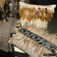 thumbnail image 2 of Pillow Case Zip, Beige 14"x14" (35x35 cm) Zippered Pillow Covers, Linen Feather, Textured, Pintucks Pillow Covers, Abstract Pattern Modern Style - Feathered Pretty, 2 of 8