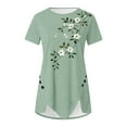 thumbnail image 4 of Women Blouses and Tops Fashion Sexy Tshirts Shirts Graphic Vintage 5X Basic Fitted Short Sleeve Tees, 4 of 5