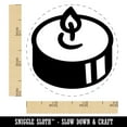 thumbnail image 2 of Tea Candle Light Self-Inking Rubber Stamp Ink Stamper - Blue Ink - Small 3/4 Inch, 2 of 7