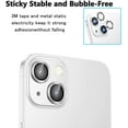 thumbnail image 6 of KONEE Camera Lens Protector Compatible with iphone 14/ 14 Plus, Anti Scratch Tempered Glass Camera Screen Protector, Individual Lens Cover for iPhone 14 / iPhone 14 Plus - Silver, 6 of 7