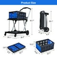 thumbnail image 2 of Ataucjin 2-Tier Folding Shopping Cart Foldable Grocery Cart With Wheels And Removable Storage Crate Multi Use Mobile Folding Trolley Portable Collapsible Utility Cart For Home Supermarket, 2 of 7