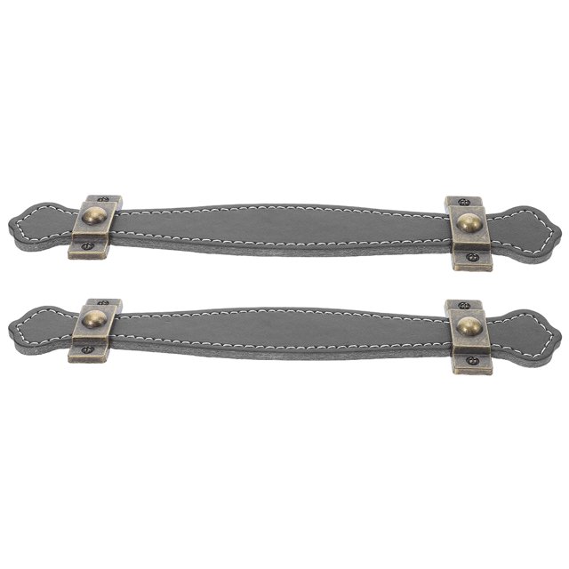 unbranded 2Ud Decorativos En PU Y Aleación De Zinc Negros Para Cajones Y Equipaje