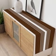 thumbnail image 4 of Brown White Stripe Table Runner - 48 Inch Long, Kitchen Dining Table Runner Dresser Scarves, Modern Rustic Vertical Striped Farmhouse Decor for Coffee Tables Wedding Party Banquet, 4 of 8