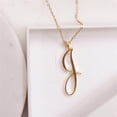 thumbnail image 1 of Petit Collier Alphabet Cursive 26 Lettres A-Z Logo Étiquette Symbole Pendentif Nom Anglais Chaîne Ras-de-Cou Clavicule, 1 of 5
