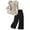 F344 Beige, variant on Likimi Two Piece Sets For Women Casual Summer Solid Color Embroidered 3/4 Sleeve Crew Neck Top With Pants Outfit Set Khaki Size 3Xl