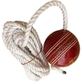 thumbnail image 2 of Hanging Ball for Practice, Knocking & Training | Hanging Season Ball with Rope I Ball with a cord Cricket Hanging Ball Made in India |Sports Leather Match Practice Hanging Cricket Ball Red, 2 of 4