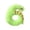 Green, variant on SHURUIMA Curved Number Shaped Dacron Plush Dog Chew Toy, Durable Stitched Cartoon Animal Interactive Pet Fetch Doll, 10.6 X 7.3 Inch Pink Blue Green Assorted Indoor Canine Play Toy, 1 Count