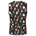 thumbnail image 6 of Franhais Tuxedo Suits for Men 3 Piece Regular Fit Suit Snowflake Snowman Print Blazer Jacket Pants Vests Men Suit Set for Christmas, 6 of 9