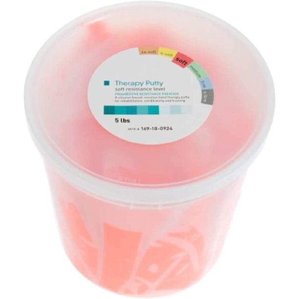 Therapy Putty, Red. Hand Exerciser Stress Ball in Container 5 lb. Soft