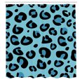 thumbnail image 2 of Ambesonne Animal Shower Curtain, Leopard Theme Wild Artwork, 69"Wx84"L, Sky Blue, 2 of 4