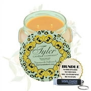 Tyler Candle Company Mulled Cider Candles - Luxuriously Fall Scented Candle with Essential Oils - 11 oz Extra Large Candle & Multi-Purpose Key Chain
