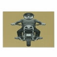 thumbnail image 1 of Lemur Cutting Board, Tropical Monkey Riding a Scooter Striped Pullover Casque Graphic Print, Decorative Tempered Glass Cutting and Serving Board, in 3 Sizes, by Ambesonne, 1 of 2