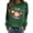 Dark Green, variant on Pumpkin Womens Halloween Sweatshirt Ladies Fashion Long Sleeve Graphic Casual Fit Comfortable Pullover Tops Letter Print Hoodie Fall Trendy Clothes Light Blue S-2Xl