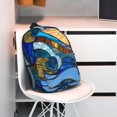 thumbnail image 3 of Lukts Stained Glass Ocean Wave Pattern 15 Inch Student Backpack, Waterproof Laptop Backpack with Adjustable Shoulder Straps, Lightweight Travel, Campus Backpack, Unisex, 3 of 6
