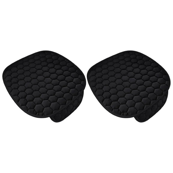 Winter Plush Car Seat Cushion 2pc Set, No Backrest, Warm & Comfortable Auto Seat Pad, Non-Binding Heated Seat Cushion for Car, Truck, SUV, Winter Travel
