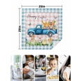 thumbnail image 4 of Blue Plaid Easter Cloth Napkins Set of 4 Reusable Dinner Napkins, Truck Spring Floral Bunny Animals Cocktail Napkin Washable Table Napkins for Wedding/Holiday Party/Baby Shower 20"x20", 4 of 7