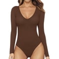 thumbnail image 1 of ORUYROP Combinaison à Manches Courtes et Manches Courtes Deep V Neck pour Vêtements pour Femmes, 1 of 5