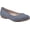Dark Blue Denim Canvas, variant on Women's Cliffs by White Mountain Clara Flat Pewter/Glitter Fabric 10 M