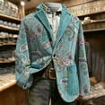thumbnail image 5 of Stamzod Christmas Mens Blazer Jacket 2025 Party Holiday Printed Long Sleeve Corduroy Jacket Mens Fall Fashion Casual Oversized Sport Coat with Pocket Light Blue S, 5 of 6