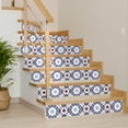 thumbnail image 5 of Mi Alma Blue Floral Peel & Stick Tiles - Vinyl Backsplash 8x8, 5 of 11