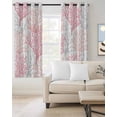 thumbnail image 3 of Blackout Curtains for Bedroom, Pink Grey Coral Coastal Room Darkening Window Drapes for Living Room, Summer Beach Seaside Nautical Thermal Insulated Grommet Curtains, 52x90 inch, 2 Panels, 3 of 9