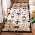 thumbnail image 2 of SAFAVIEH Soho Aphrodite Floral Wool Area Rug, Ivory/Multi, 5' x 8', 2 of 5