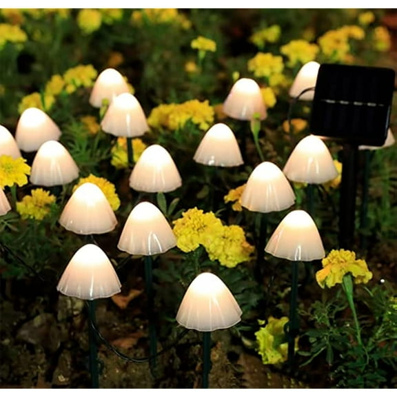 LINLIN Solar Garden Lights Outdoor Decorative Mushroom Light LEDs,Waterproof Solar Landscape Lights Warm White Lawn Light Stakes for Patio, Path, Yard Decoration