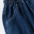 thumbnail image 6 of Bovxnpu Unisex Girls Wide Leg Jeans Lightweight Denim Pants Solid Straight Wide Leg Jeans Summer Casual Pants Pants, 6 of 7
