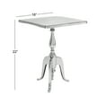 thumbnail image 5 of DecMode 16" x 22" Silver Aluminum Accent Table, 1-Piece, 5 of 10