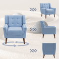 thumbnail image 3 of Dreamsidea Accent Chair Modern Home Armchair for Living Room,Blue Upholstered Arm Chair, 3 of 7