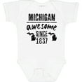 thumbnail image 3 of Inktastic Michigan Awesome Since 1837 Boys or Girls Baby Bodysuit, 3 of 5