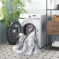 thumbnail image 4 of SAFAVIEH Malibu Fredrick Distressed Polyester Area Rug, Plum/Green, 6' x 6' Square, 4 of 13