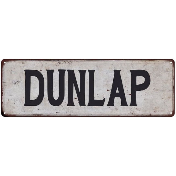 DUNLAP Vintage Look Rustic Chic Metal Sign 6x18 106180036569