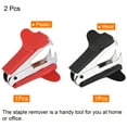 thumbnail image 3 of Uxcell Staplers Puller Steel Jaw Office Home Staple Remover Tools, Black Red 2 Pack, 3 of 5
