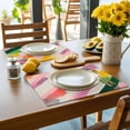 thumbnail image 4 of Placemat Ombre Pink Red Geometric Placemats for Dining Table Abstract Style Washable Table Mats for Party Kitchen Dining Decoration, 4 of 7