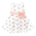 thumbnail image 2 of TiaoBug Kids Girls Floral Embroidered Bowknot Bridesmaid Party Formal Dress, 2 of 7