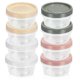 thumbnail image 1 of 8pcs Round Plastic Containers With Lids, Reuseable Small Freezer Storage Container Jars With Screw Lid 500ml, 1 of 5