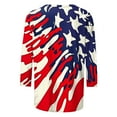 thumbnail image 3 of UPPADA 4th of July 3/4 Sleeve T Shirts for Women Summer American Flag Tops Patriotic Tees Independence Day Crewneck Loose Fit T-Shirt,Summer Tank Tops for Women Red,M, 3 of 5