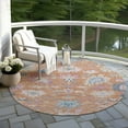 thumbnail image 6 of Addison Rugs Chantille Indoor/Outdoor Transitional Global Orange Washable Round Rug, 8' x 8', 6 of 6