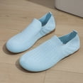 thumbnail image 5 of Willtoo Women's Flats Slip On Go Walk Shoes for Women Comfortable Walking Sneakers Knit Low Wedge Dressy Ballet Shoes, 5 of 7