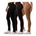 thumbnail image 2 of 3 Pack Women's High Waisted Leggings Stretch Tummy Control Pants For Women S-3XL Full Length, 2 of 5