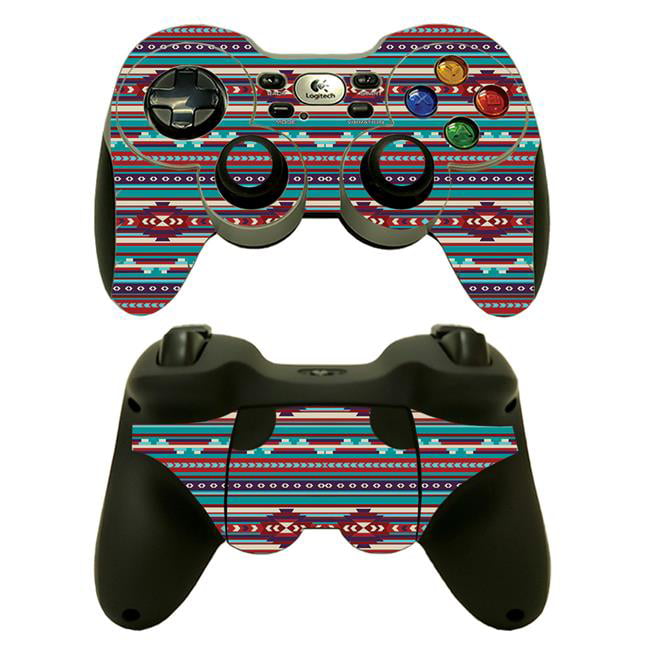 Made in The USA Durable and Change Styles Protective Aqua Chevron Remove and Unique Vinyl Decal wrap Cover MightySkins Skin Compatible with Logitech Wireless Gamepad F710 Easy to Apply 