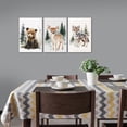 thumbnail image 4 of Woodland Nursery Wall Art Wolf Deer Fox Painting Prints Forest Wild Animal Pictures Wall Decor Wildlife Canvas Poster for Bathroom Decor(canvas only), 4 of 6